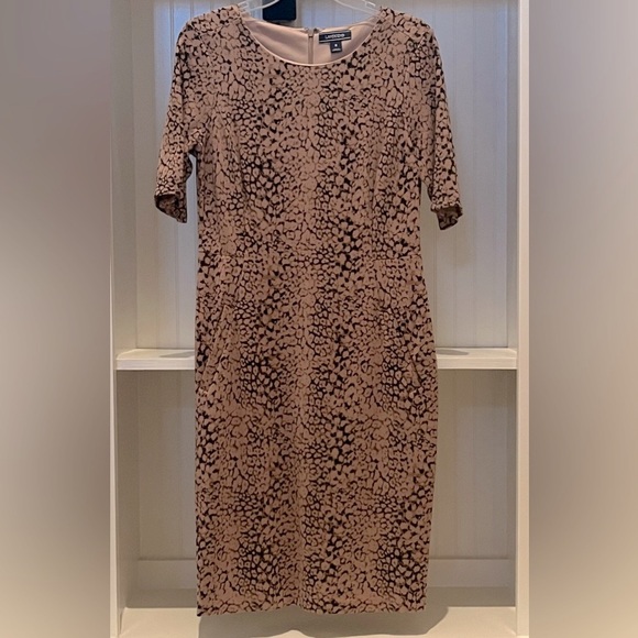 Lands’ End Leopard-Print Dress w. Pockets | size 8 - Picture 3 of 6